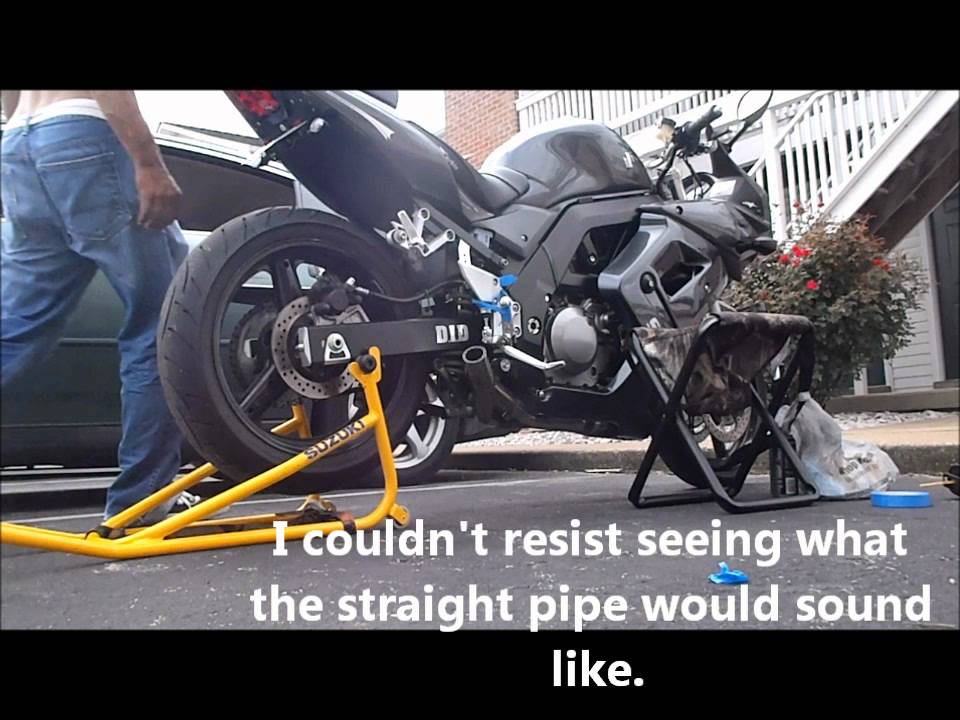 2008 Suzuki SV650S exhaust - Stock to Delkevic stubby