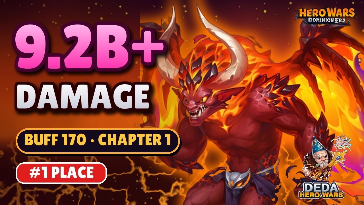 Archdemon 9.2 BILLION Damage! New Records with Buff 170. Hero-Wars: Dominion Era