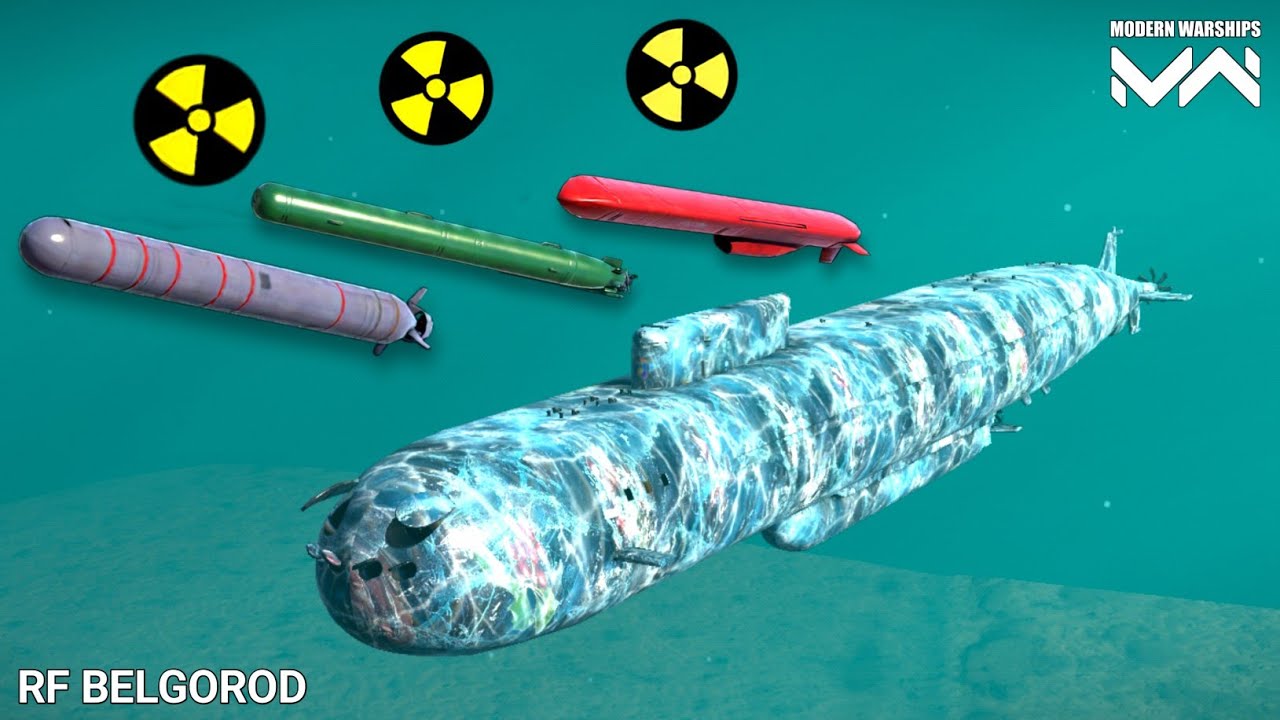 RF Belgorod With Mark-45 ASTOR (483mm) Nuclear Torpedo - Modern Warships Gameplay