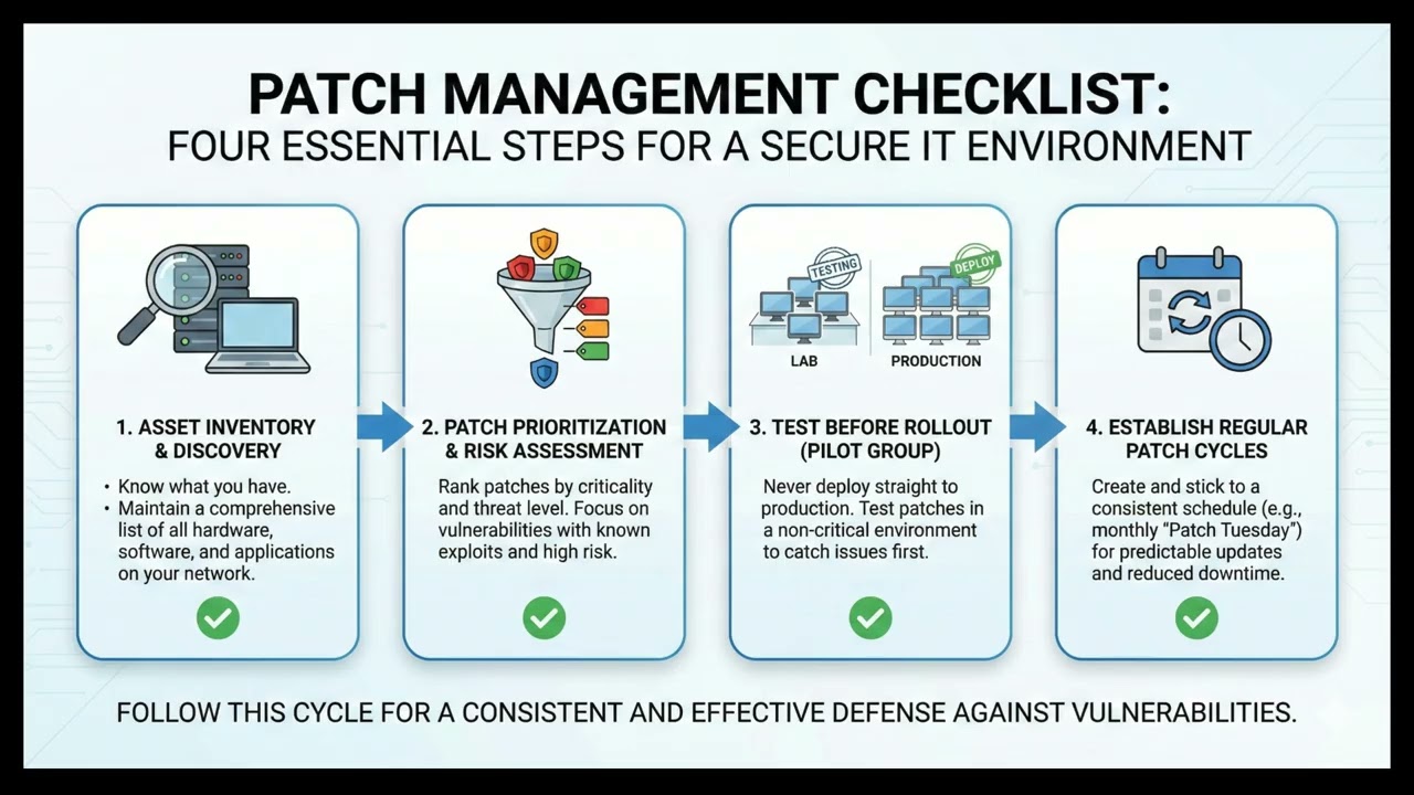 Patch Management Checklist | Asset Inventory & Risk-Based Updates