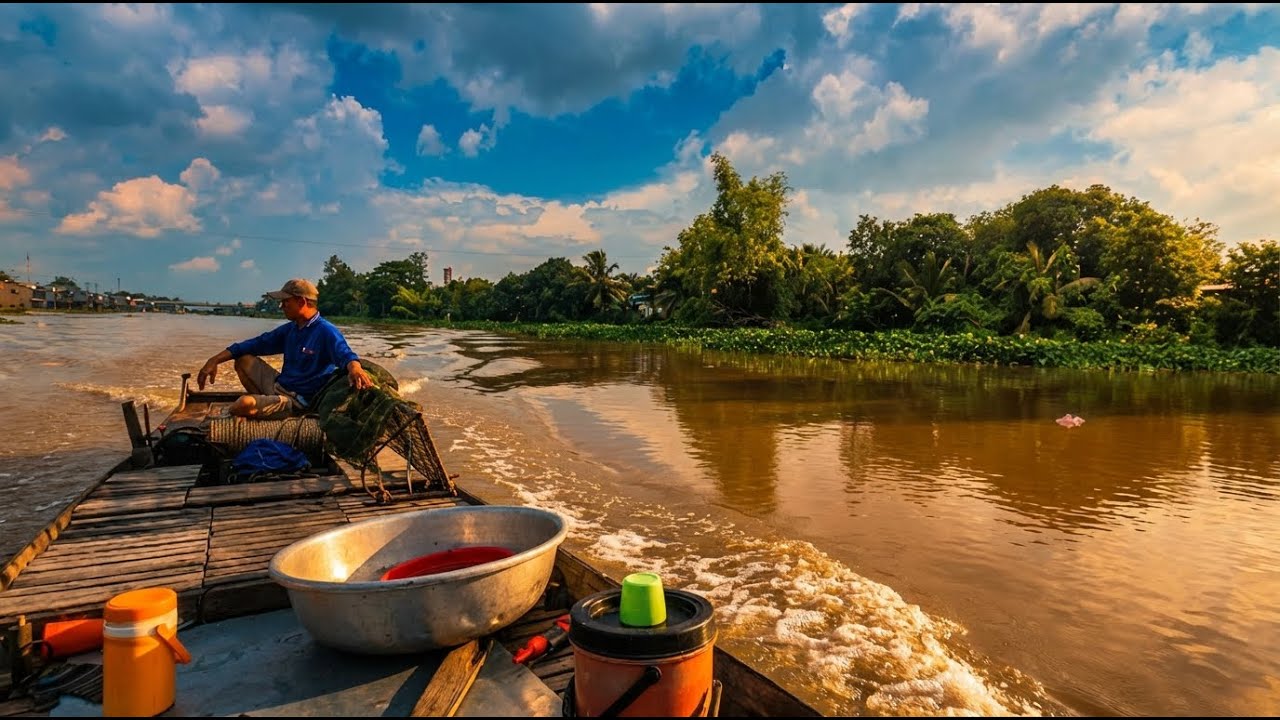 Solo Boat Trip through the Water Villages of Vietnam 🇻🇳