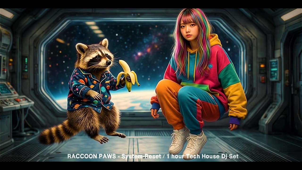 RACCOON PAWS - System-Reset | 1 Hour Tech House DJ Set | original music stream-friendly free-to-use