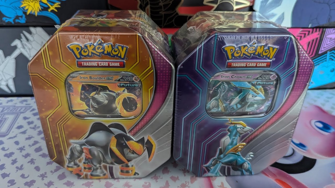 Pokémon Opening : Iron Boulder ex and Iron Crown ex Tins