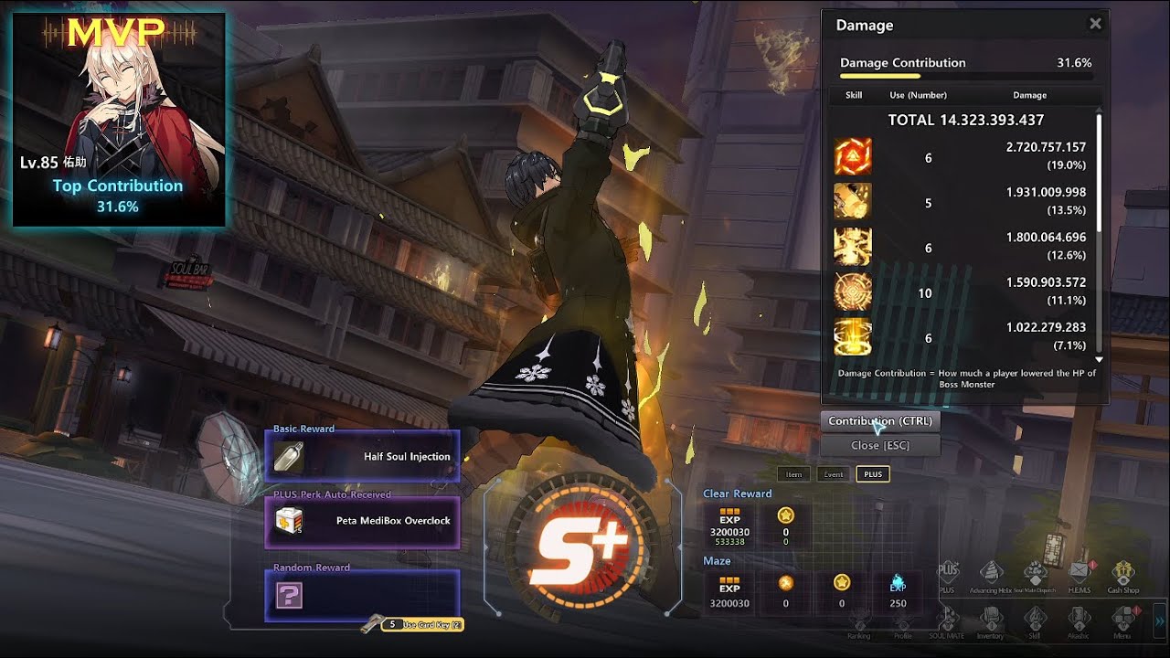 Soulworker Jin Collateral Damage ft Gold Weapon