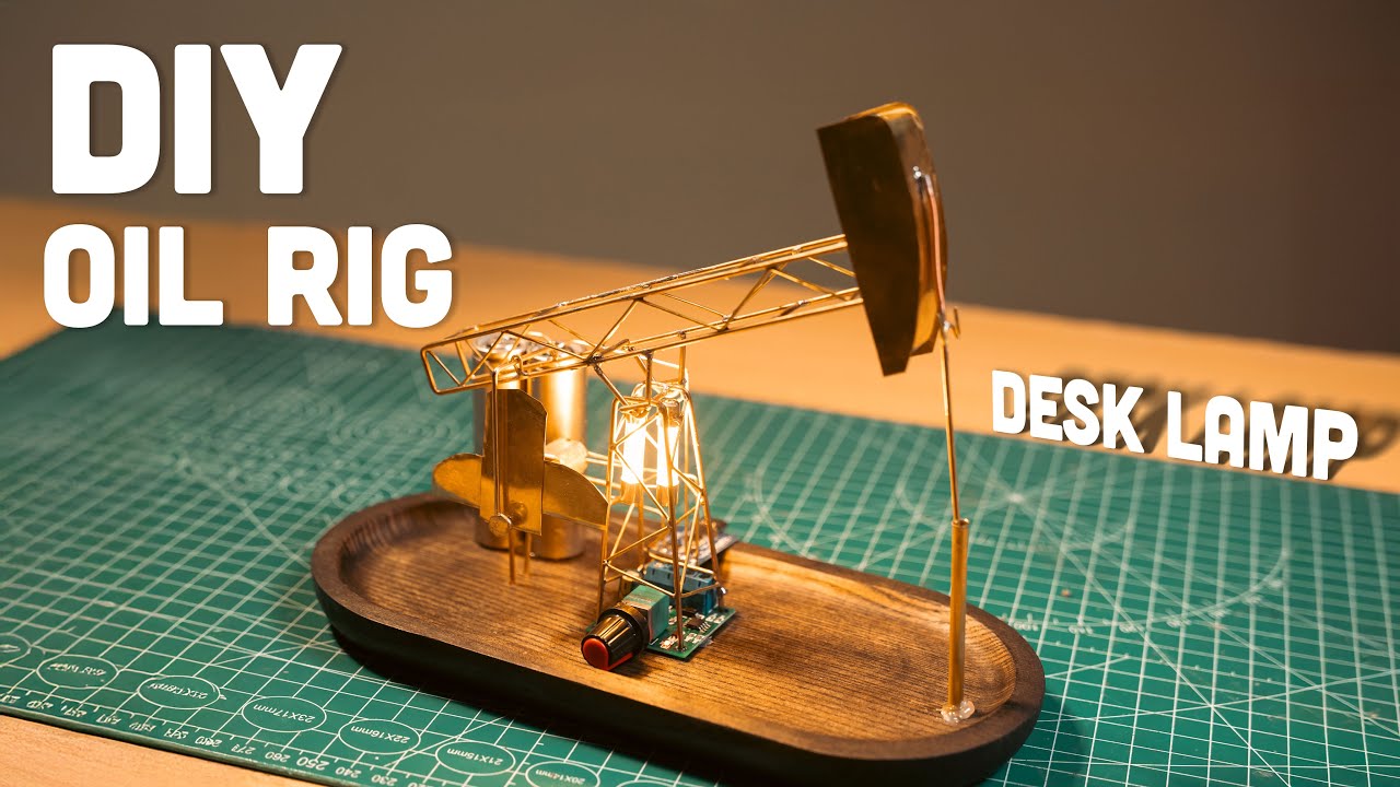 Satisfying DIY Oil Rig Model with LED Edison Lights