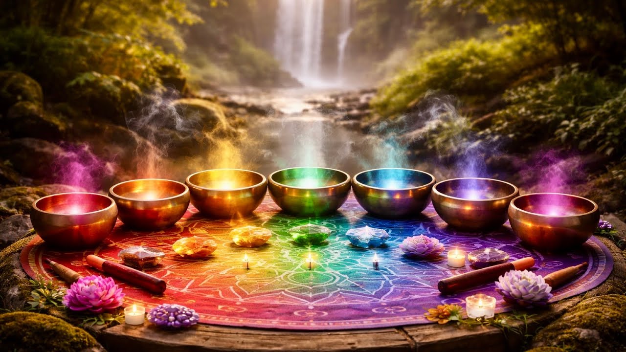 15 minute chakra cleansing and healing tones meditation #healing #meditationaid #chakras #love 