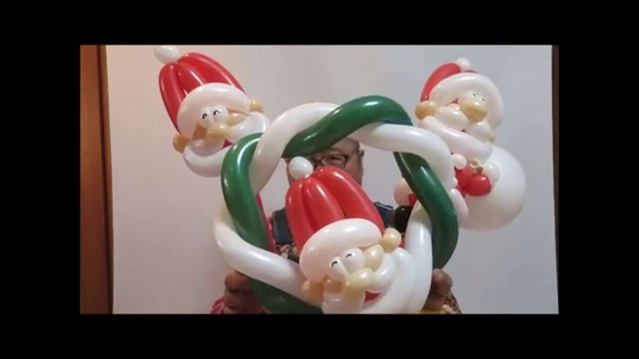 風船でサンタスティックを作ろう　　　Santa Stick