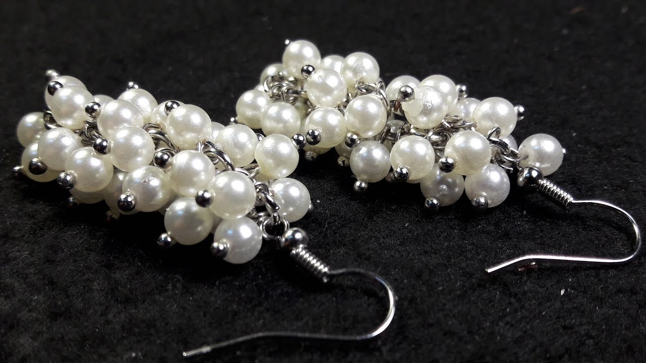 Aros de Perlas en forma de Racimos...Clase #28!!!