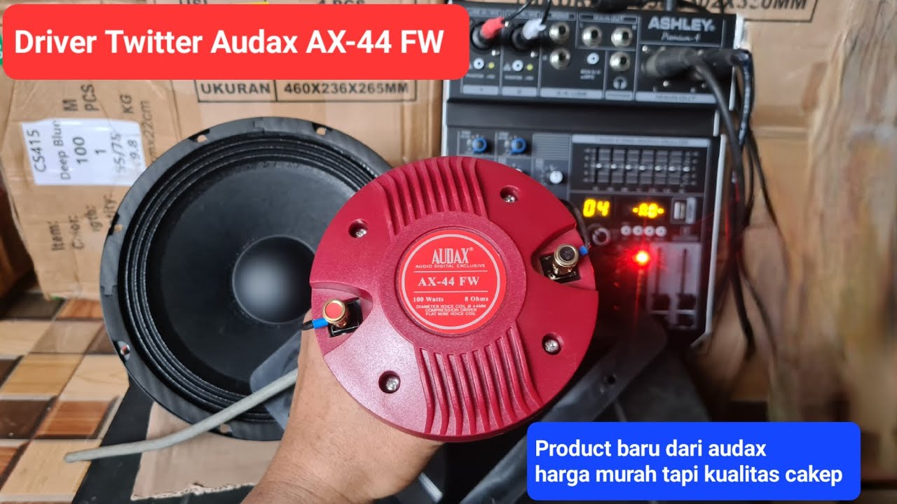 Review dan test driver Twitter Audax AX-44 FW product baru muncul  harga murah #audax #speaker