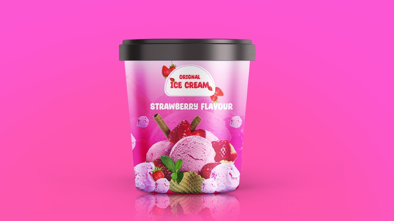 Ice Cream Packaging Design in illustrator  | Product Packaging Design | Packaging  in Illustrator