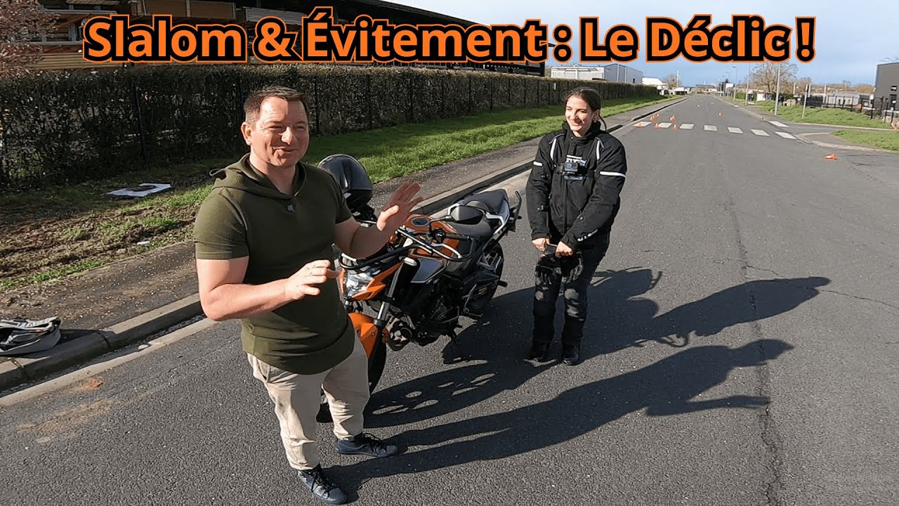 Plateau moto : Slalom + Évitement = Objectif réussi pour Lou Ange !