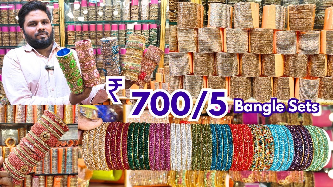 Hyderabad Wholesale Bangles Market 2025 Ramzan Spcl Naya ₹ 700/5 Bridal Bangles Set | Afzal Bangles