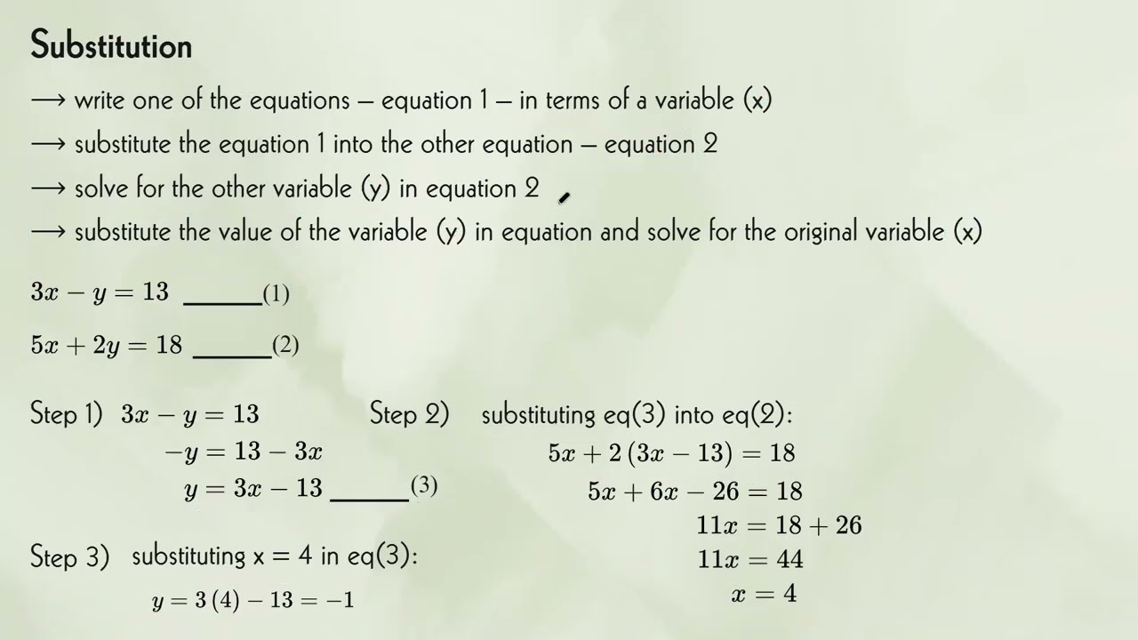 GED Math Unit 11.5: Two Equations & Two Unknowns