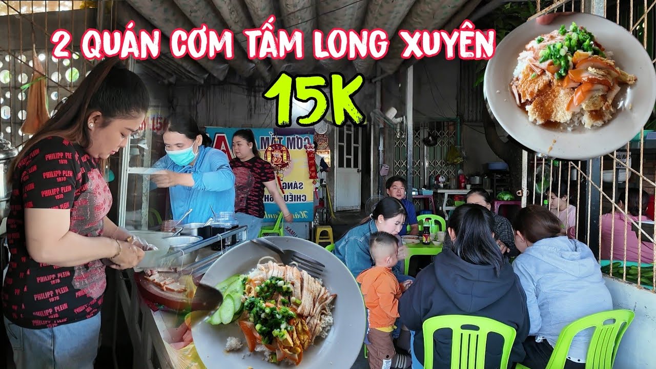 Đây là 2 quán cơm tấm Long Xuyên có giá 15k rẻ mà ngon | Long Xuyên TV