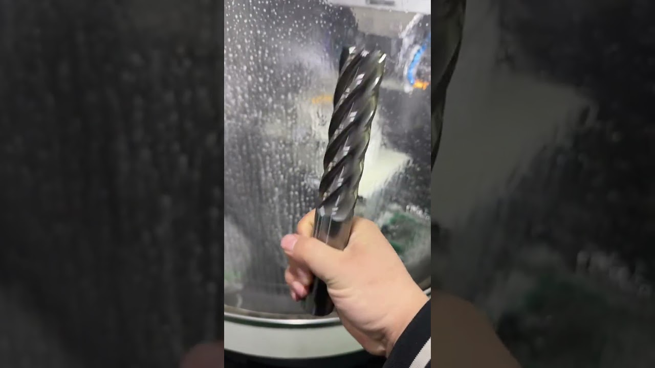 Huge solid carbide end mills by amazing Walter CNC grinder #cnc #cncmill