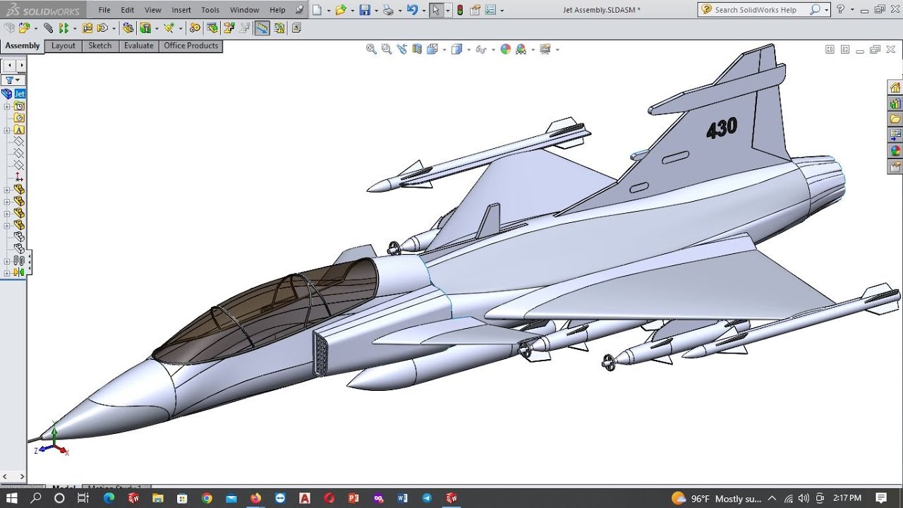 Как спроектировать истребитель в Solidworks_Часть 1 | Расширенное моделирование поверхностей в So...