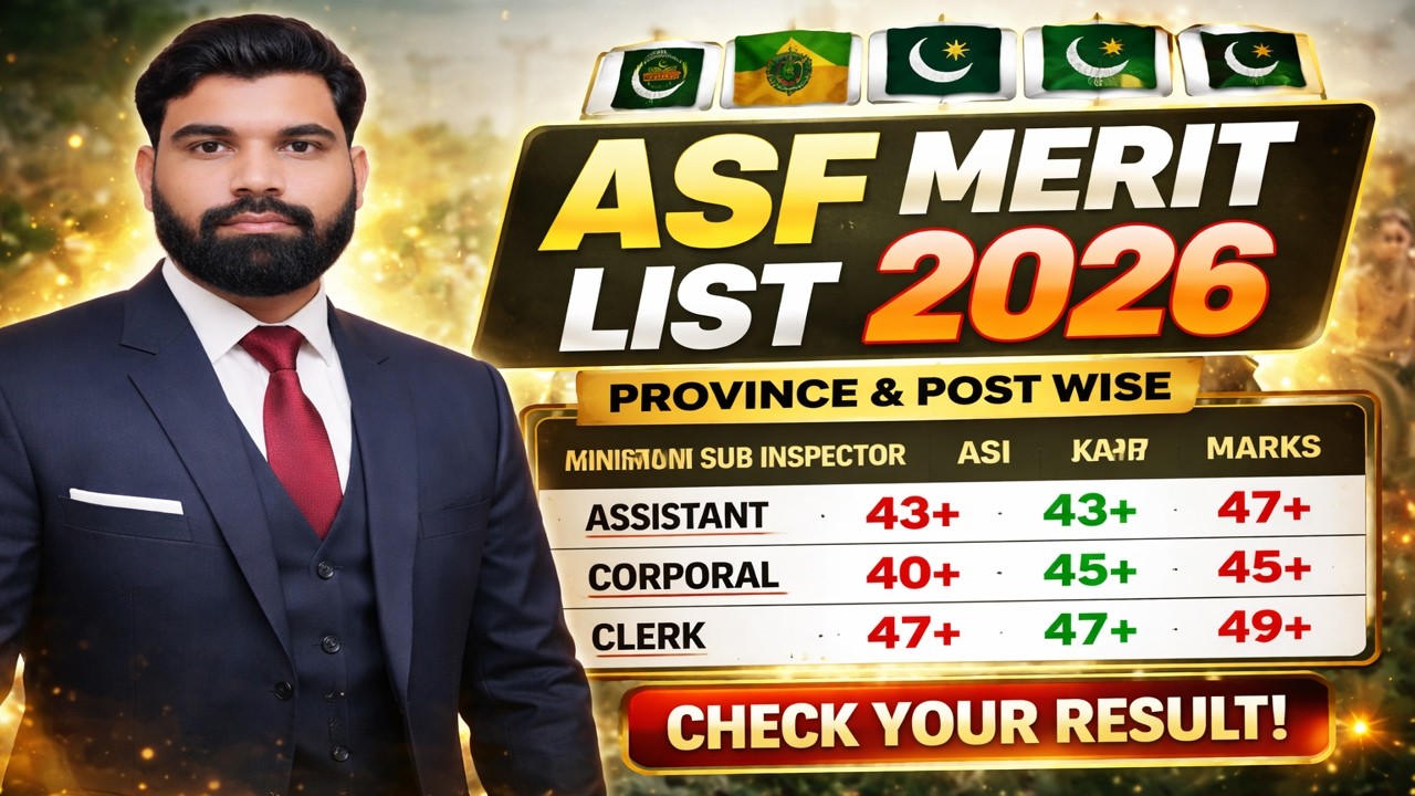 ASF Merit List 2026 | ASI / Corporal / UDC /LDC / Clerk / Assistant | Minimum Marks to Qualify ASF?