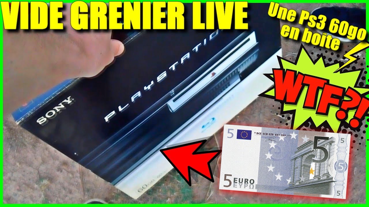 VIDE GRENIER LIVE - UNE PS3 60GO EN BOITE + UN LOT RETRO 18/08/2018