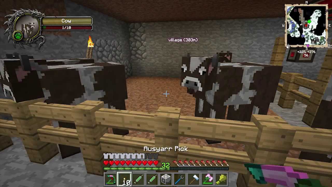 FTB Unleashed Automatic Cow Farm Let's play Ep 08