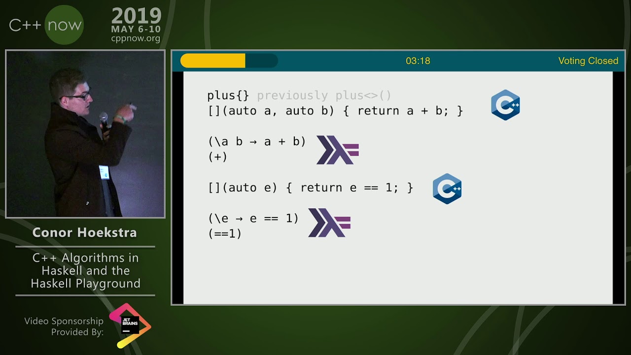C++Now 2019: Conor Hoekstra “C++ Algorithms in Haskell and the Haskell Playground”