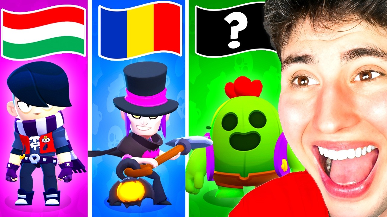 TALÁLD KI MILYEN NEMZETISÉGŰ A KARAKTER BRAWL STARSBAN!