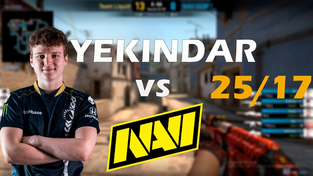 Liquid YEKINDAR (25/17) vs NaVi (Mirage) @ BLAST Premier World Final 2022