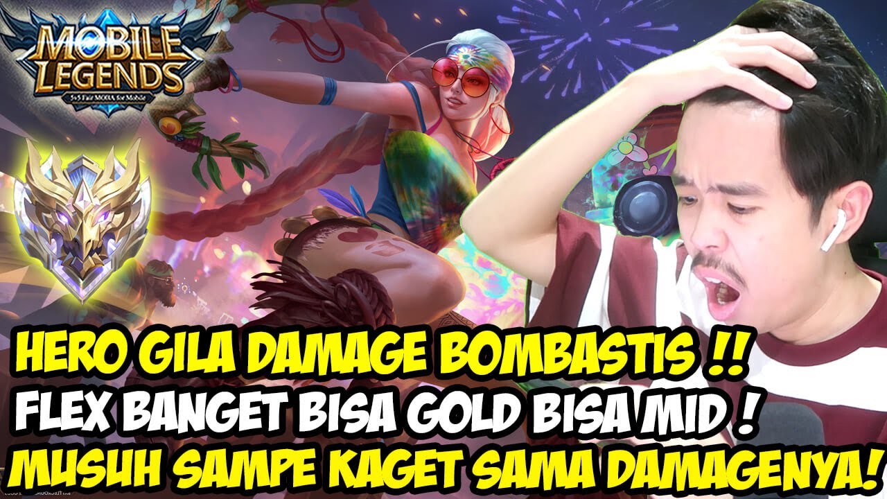 HERO APA INI DAMAGENYA BOMBASTIS AMAT??‼️BISA MID BISA GOLD, BUSET PAKET LENGKAP !! BANTAI !!