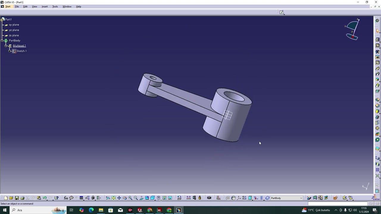 Catia v5 eğitim videosu ORNEK5