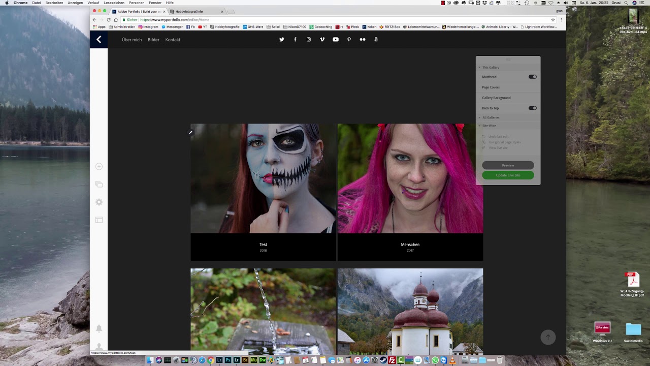 Adobe Portfolio und Lightroom