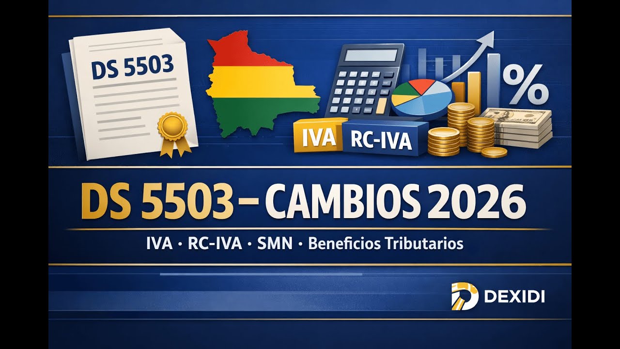 DS 5503 explicado | Cambios Tributarios, RC-IVA, IVA, SMN y Beneficios 2026 (Bolivia)
