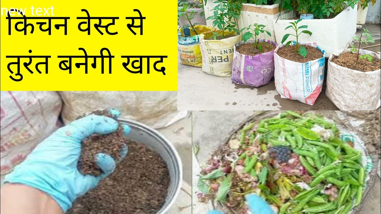 किचनवेस्ट से बनेगी तुरंत खाद/बिनाझंझट किचनवेस्ट से बनाएंखाद/Soil Mixture From Kitchenwaste In Hindi 