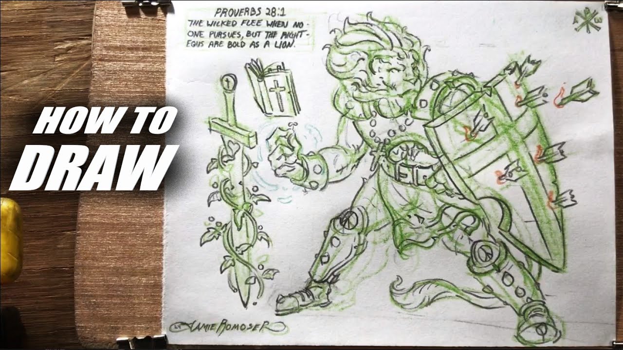 How To Draw A Knight Lion (Drawing Asmr) 786