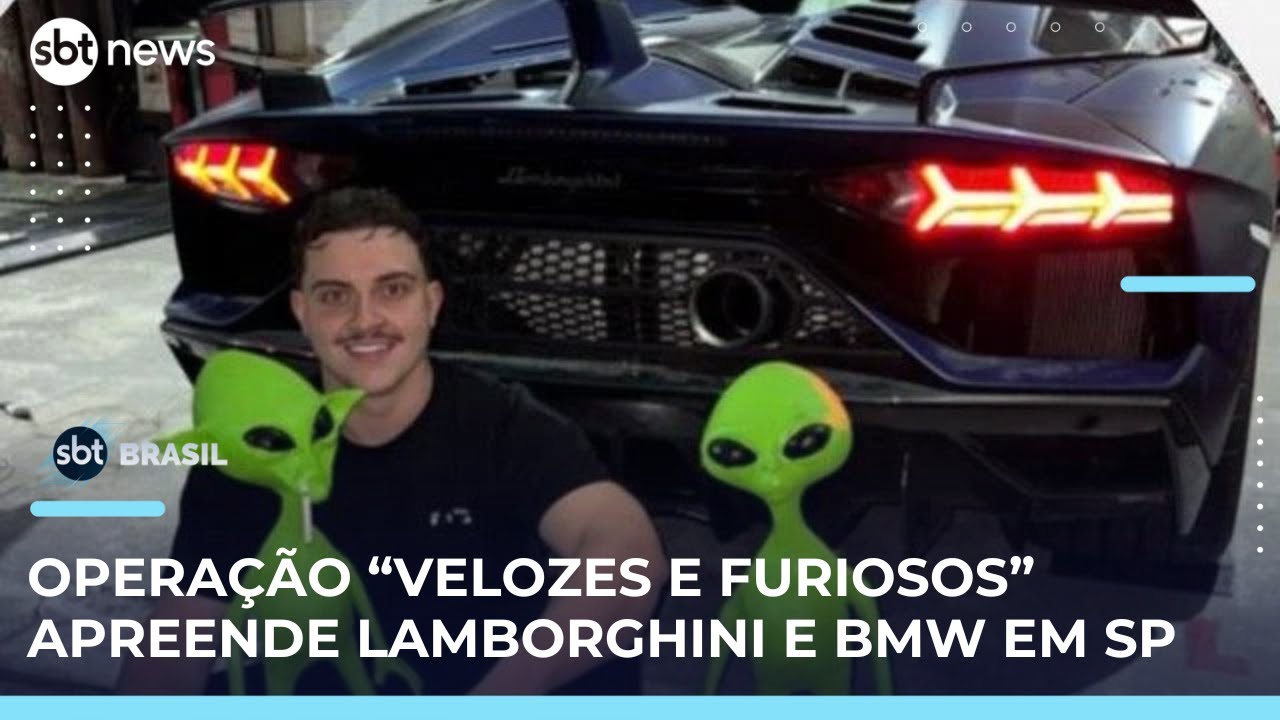 Pol&iacute;cia de SP apreende carros de luxo de influenciador suspeito de organizar rachas | #SBTBrasil