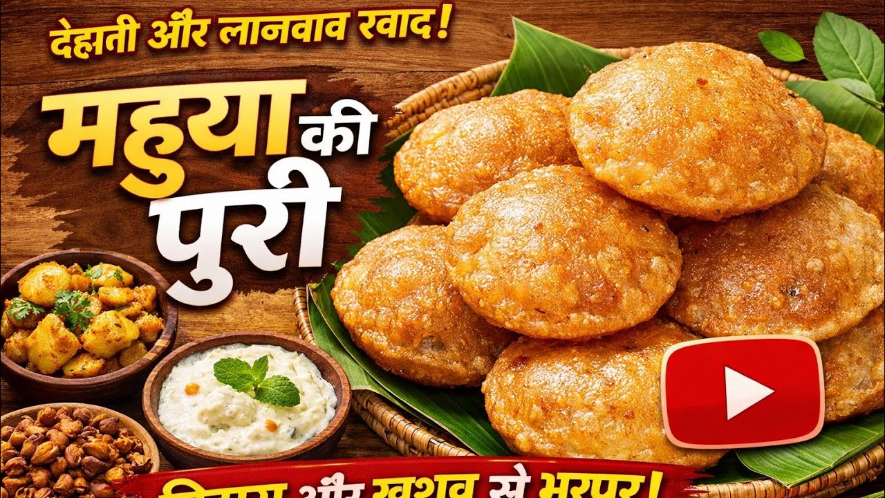 महुआ की पूरी बनाने का आसान तरीका | Traditional Mahua Sweet Puri Recipe