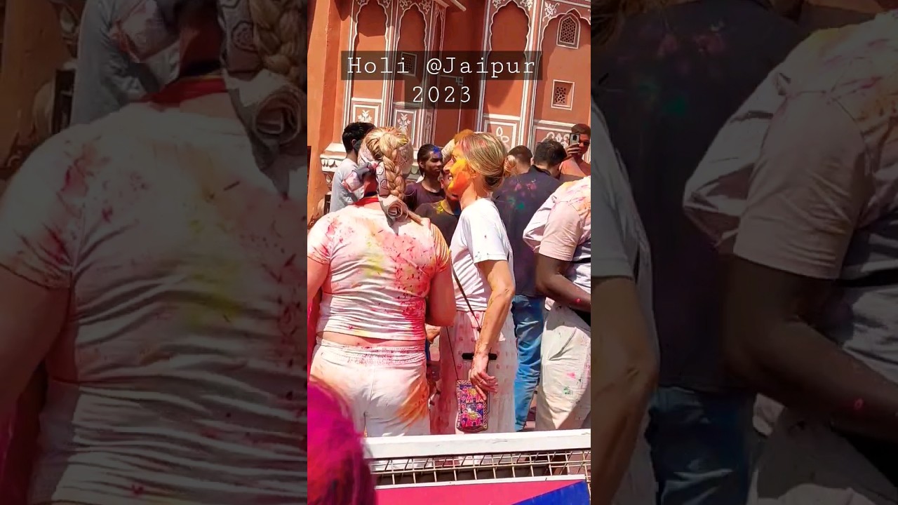 Holi 💥 Jaipur Rajasthan 2023 #enjoy #beautiful #shorts #fun #holi #festival #jaipur #india #colors