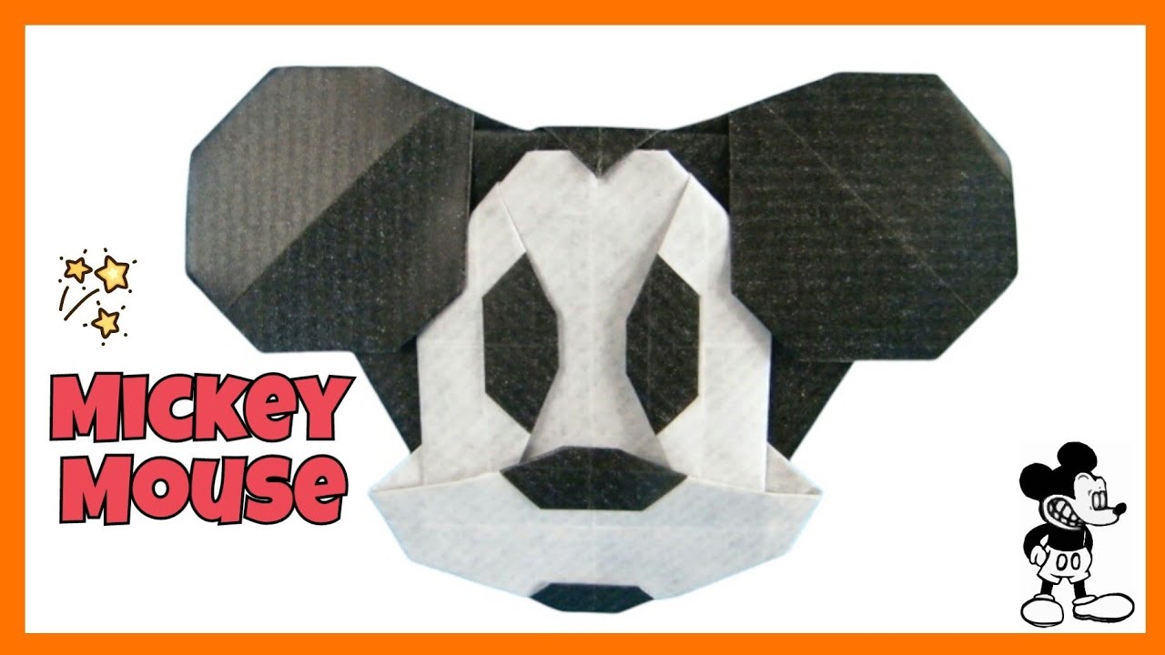 MICKEY MOUSE ORIGAMI (TUTORIAL) Designed by Takashima Asake