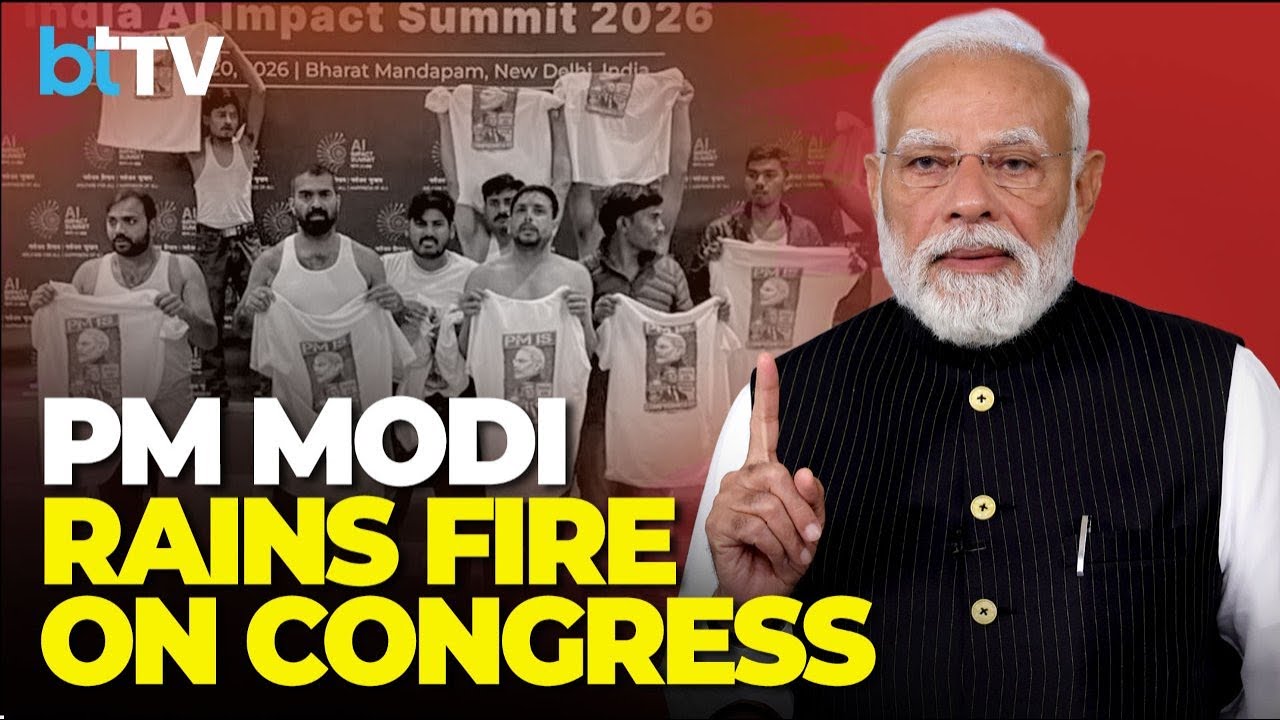 AI Summit Chaos: PM Modi’s Sharp Attack On Congress Over Shirtless Protest