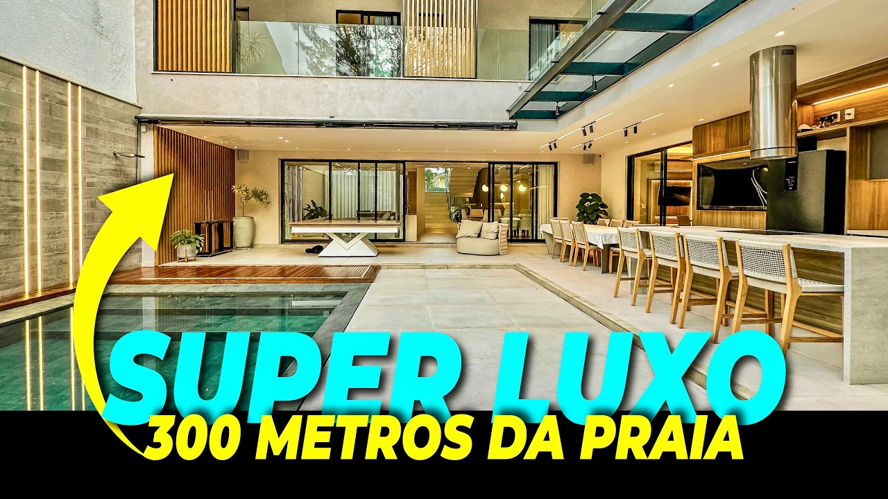 Você não vai querer sair dessa casa… SUPER LUXO a passos da praia!