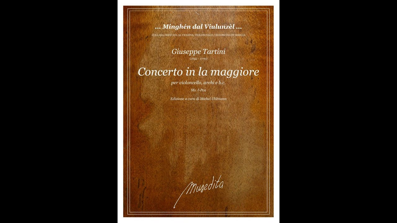 Tartini:  Concerto per cello e orchestra d'archi in la maggiore - Thomas Blees, Solisti di Stoccarda