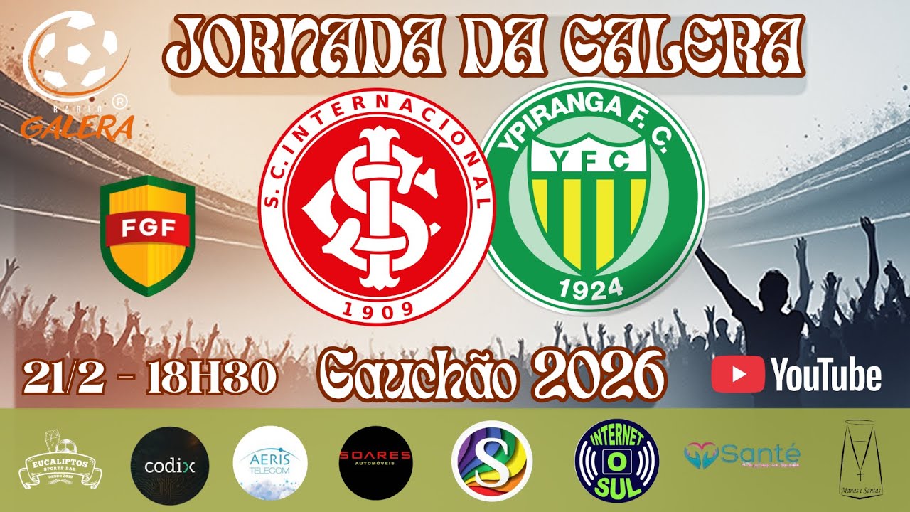 INTERNACIONAL X YPIRANGA - 18H30 - GAUCHÃO 2026 - COM IMAGENS #608