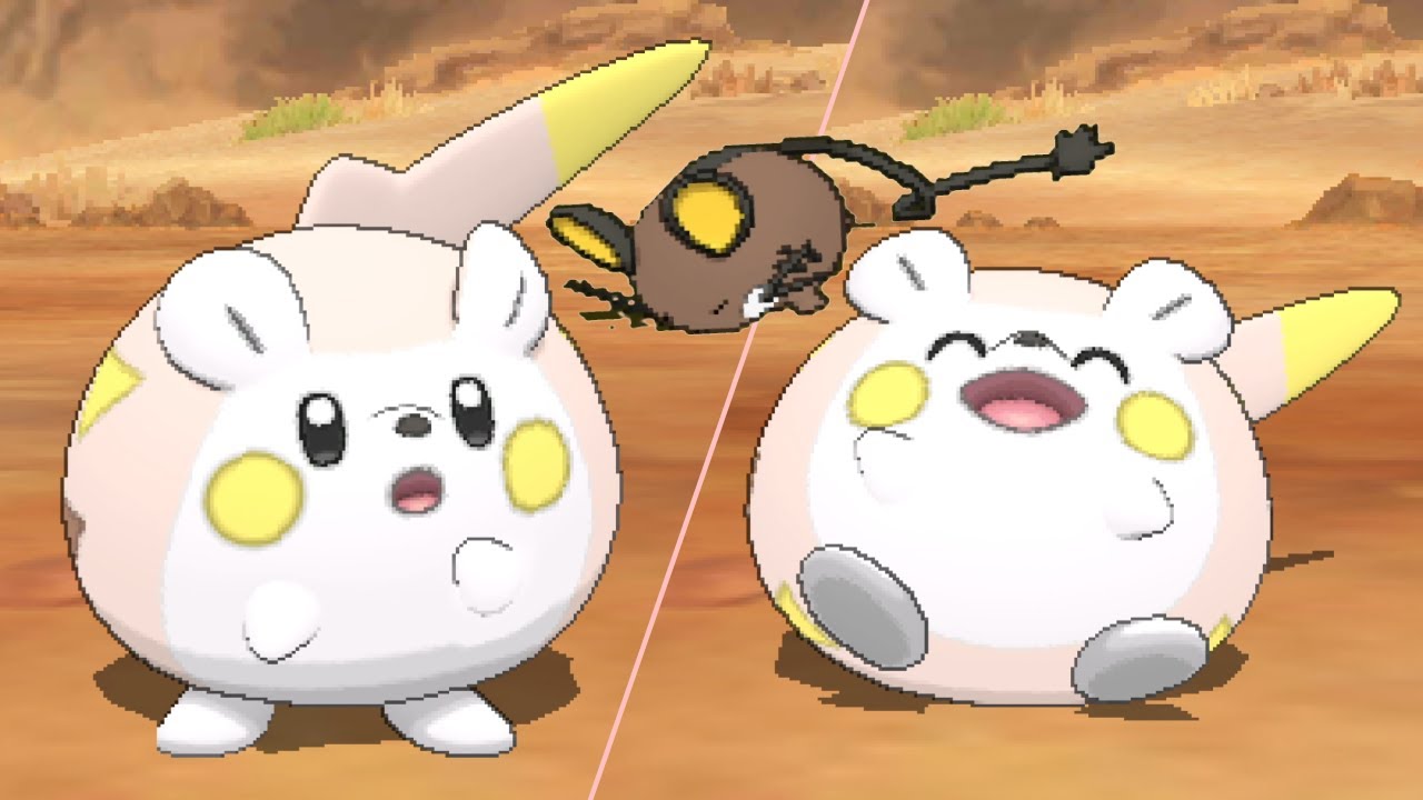 Shiny Togedemaru in Pokémon Ultra Sun After an SOS Chain of 77 + Shiny Dedenne