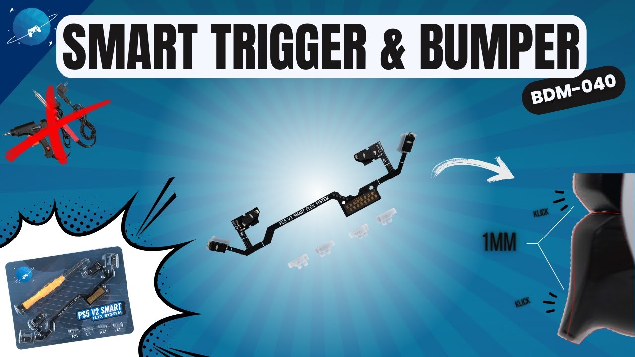 PS5 BDM-040 Smart Trigger und Smart Bumper | Smart Flex V2 System PS5 BDM-040 | Kein Werkzeug nötig