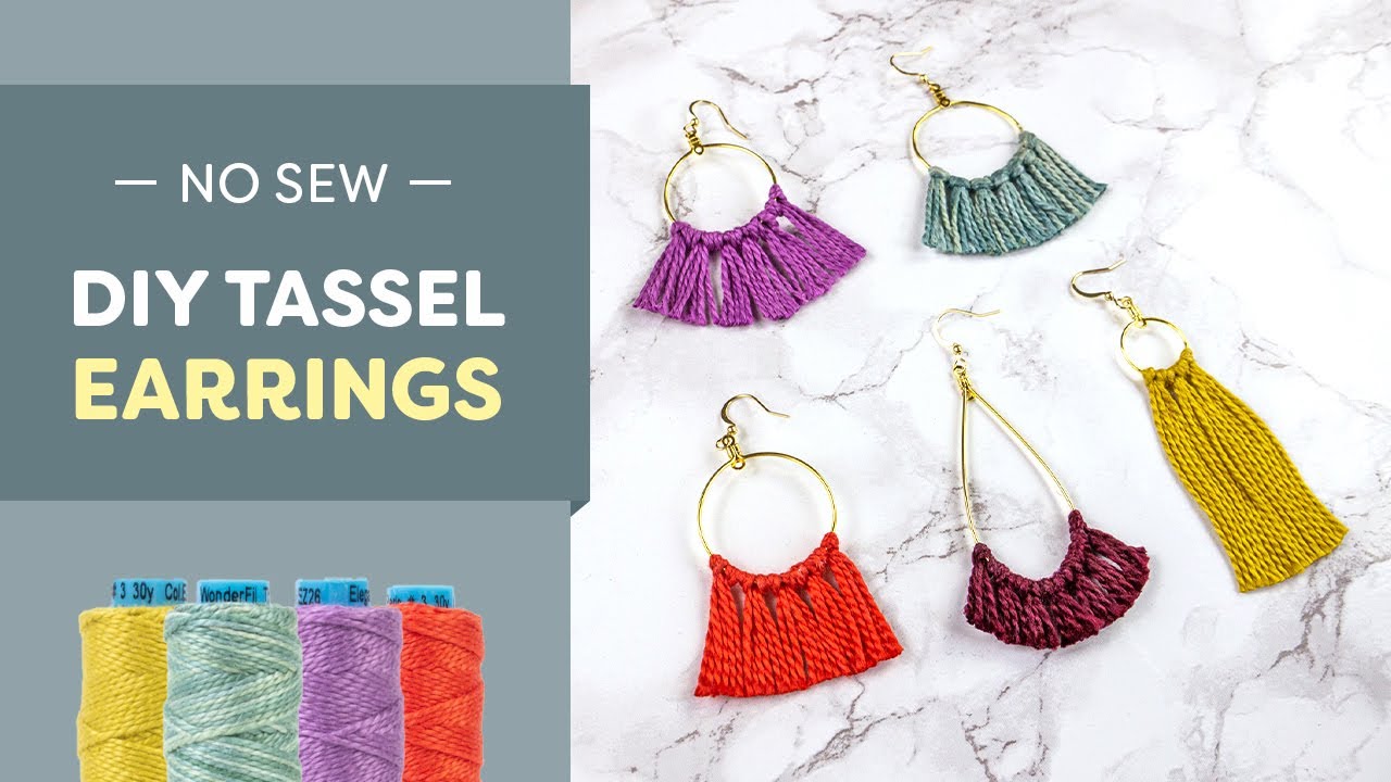 Making DIY Tassel Earrings in 10 Min | No Sewing Required