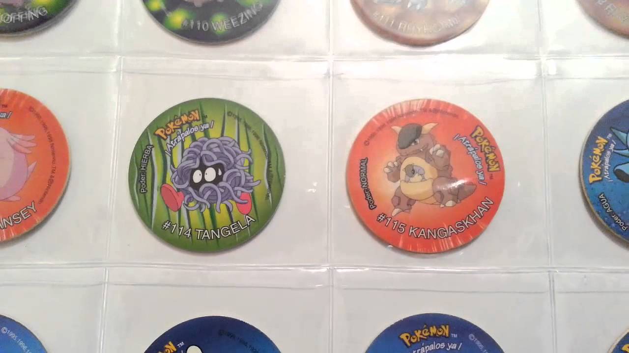 coleccion de tazos pokemon sabritas año 90´s y 2000