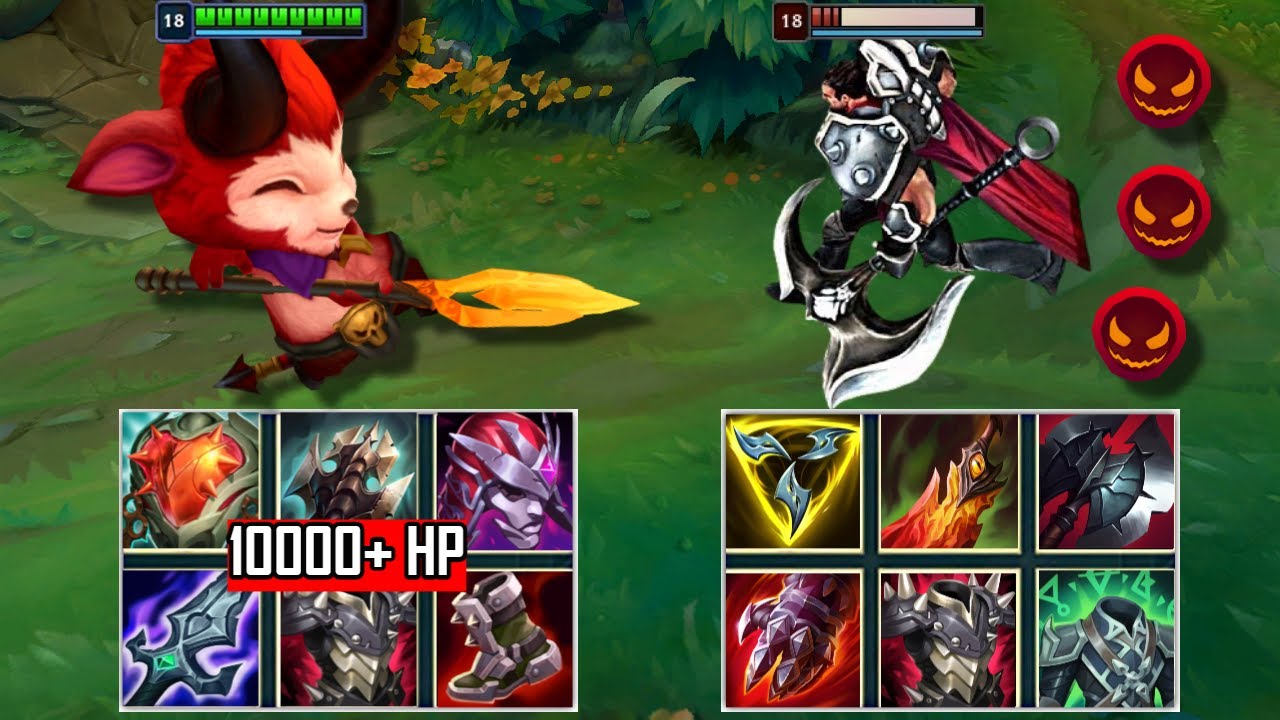 10000+ HP TEEMO vs DARIUS FULL BUILD FIGHTS & Best Moments!