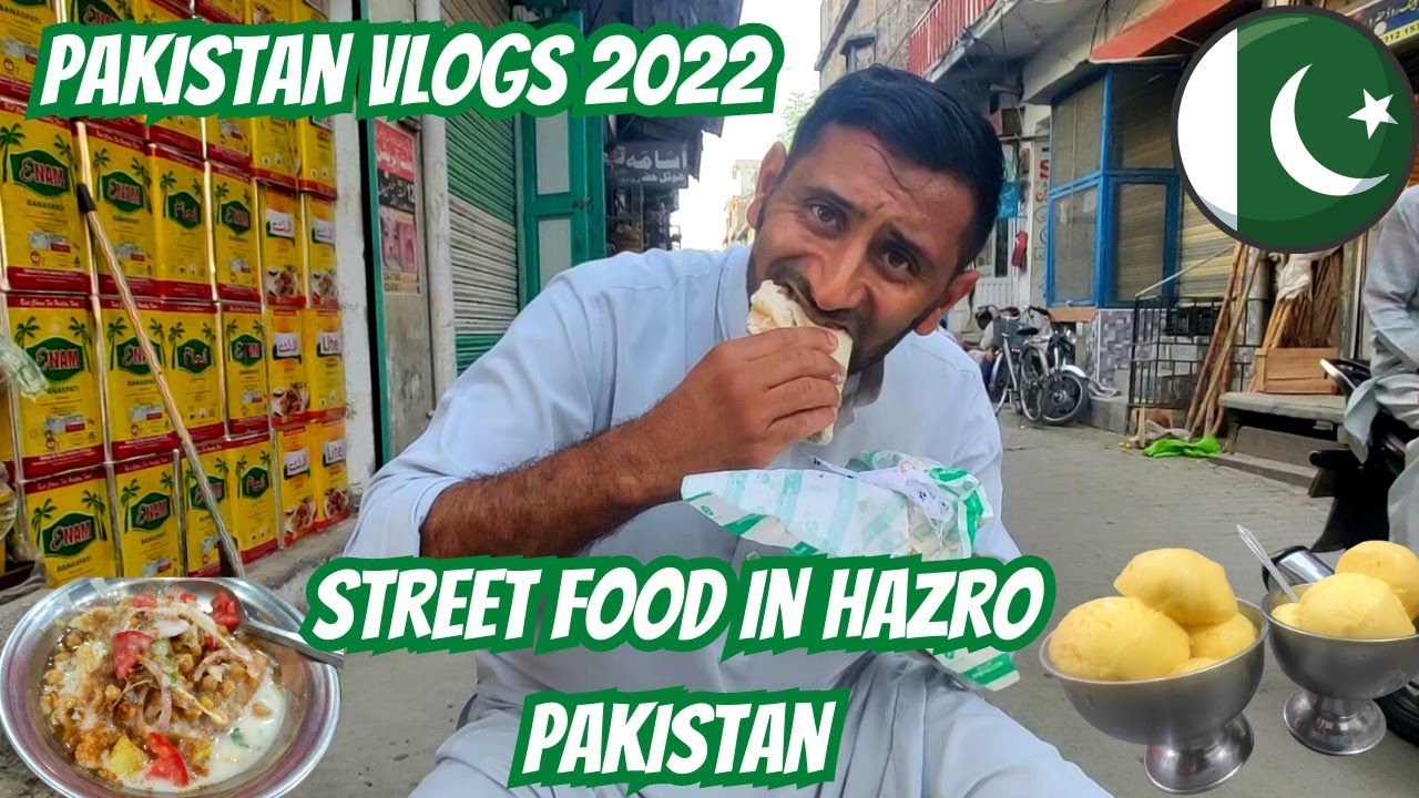 EXPLORING Street Food In HAZRO Pakistan | FIERY Samosa Chaat + BEST MANGO Ice Cream| Pakistan Vlog 5