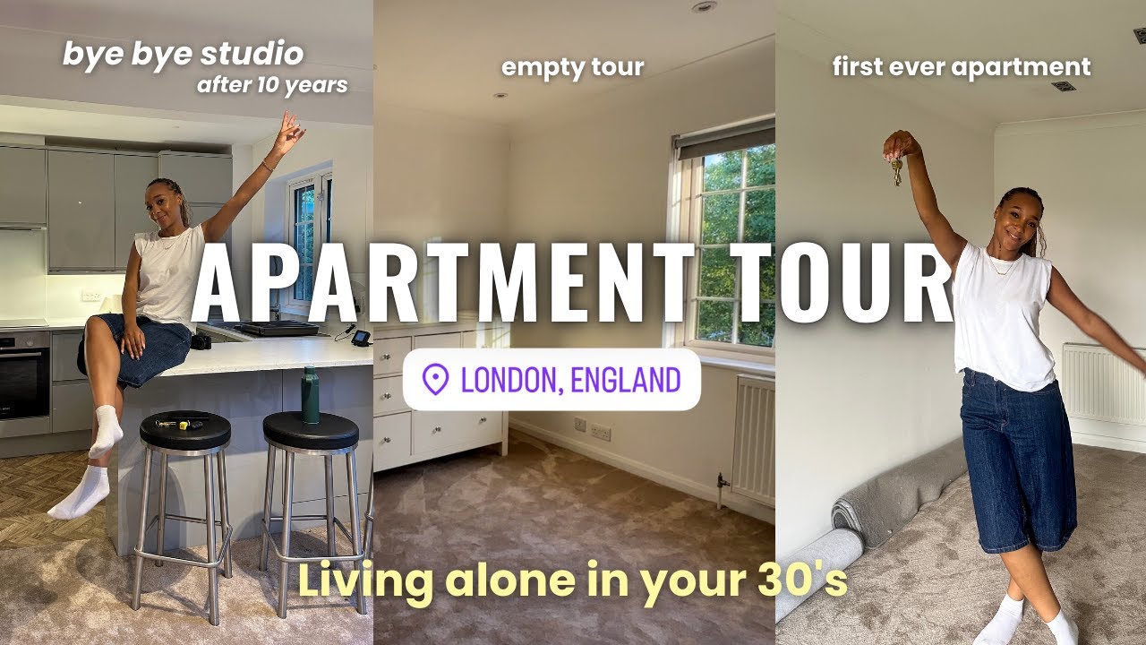 LONDON EMPTY APARTMENT TOUR: my first EVER apartment | MOVING VLOG 📦