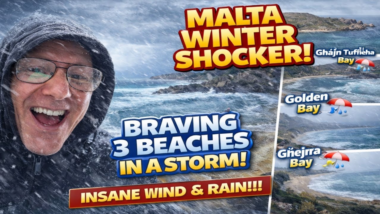 3 пляжа за 20 минут&hellip; Шокирующий шторм на Мальте! 🌪️😱 Вы бы так поступили?