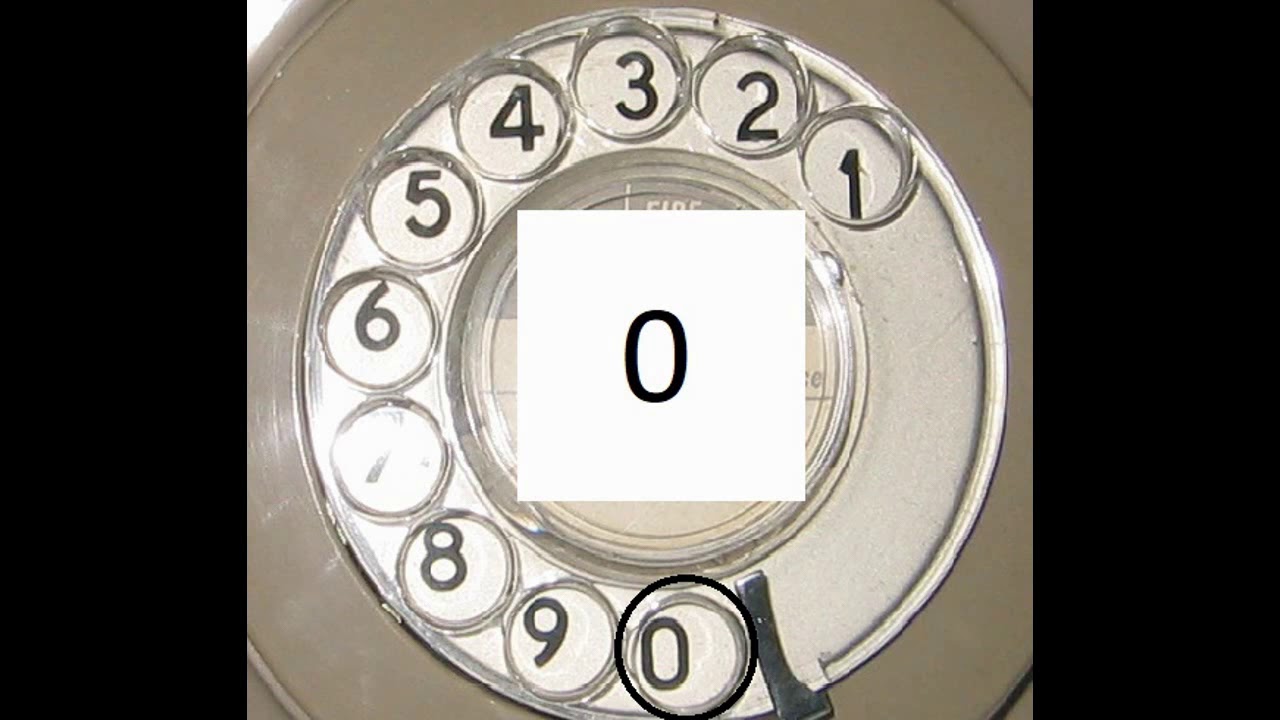 pulse dialling 0 to 9