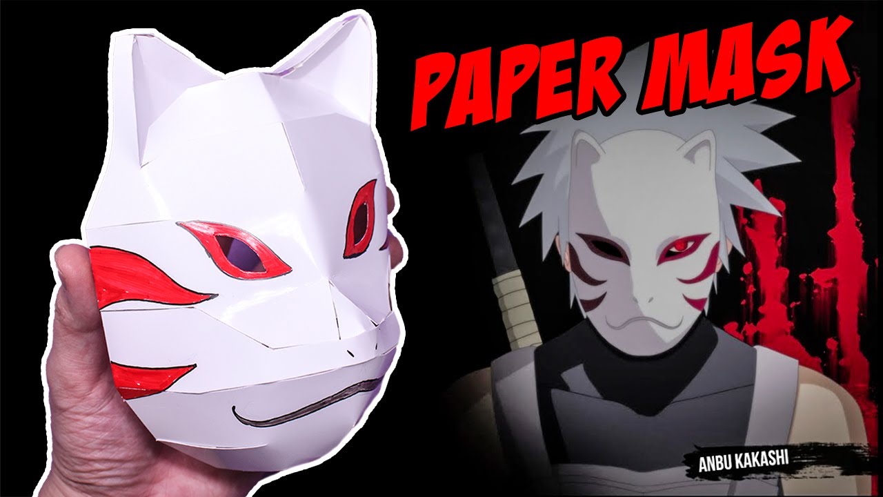 How to make paper Anbu Kakashi Mask || Ninja Mask || Naruto